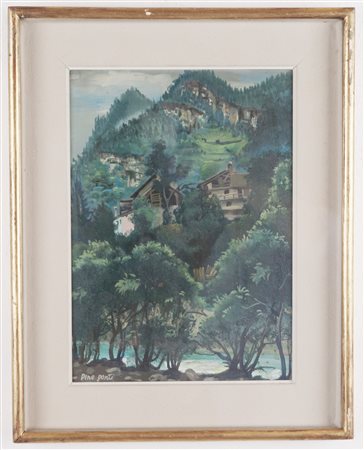 Pino Ponti (Venezia 1905 - Milano 1999)  - Paesaggio di Valsesia
