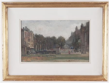Umberto Montini (Milano 1897 - 1978)  - Piazza Montgomery Bruxelles