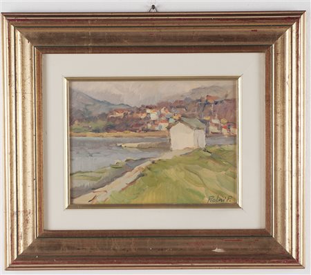 Piero Piolini (1925 - 2009)  - Colpo di luce sul lago di Pusiano