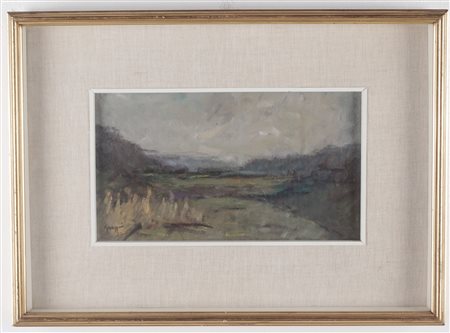 Enrico Groppi (Codogno 1911 - Miano 1972)  - Paesaggio lombardo