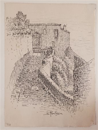 Salvatore Fantasia (Brindisi 1897 - Siena 1959)  - Paesaggio e Ritratto
