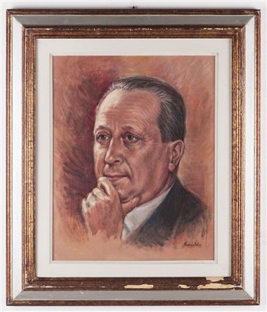 Pietro Giavini (Busto Arsizio 1919 - ?)  - Ritratto di Dino Villani