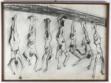Fulvio Bianconi (Padova 1915 - Milano 1996)  - Piazzale Loreto - Gli impiccati del distributore