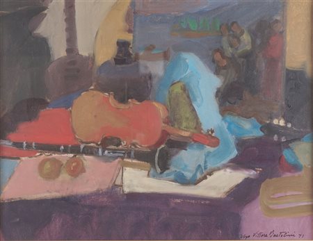 Vittore Ugo Bartolini (Firenze 1906 - Milano 1975)  - Natura Morta con Violino