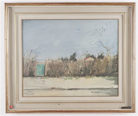 Gianfranco Manara (Casalmaggiore 1924 - Milano 1993)  - Paesaggio - La siepe