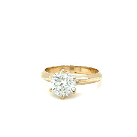 ANELLO IN ORO GIALLO 18K CON DIAMANTE NATURALE DA 1.00 CT