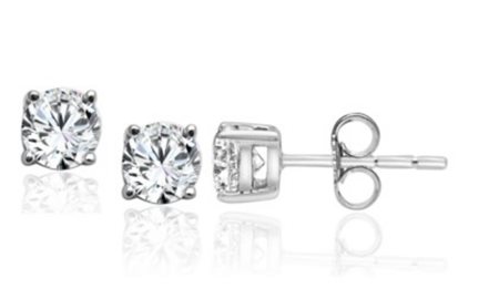 ORECCHINI IN ORO CON DIAMANTI PER 1 CT - BASKET 18 100 LG