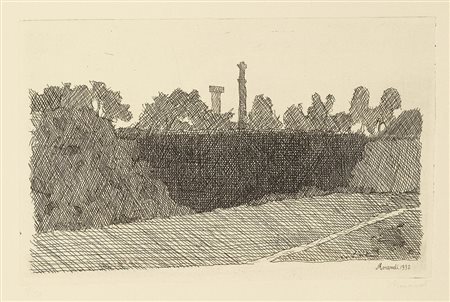 Giorgio Morandi, Bologna 1890 - 1964, Veduta della Montagnola di Bologna,...