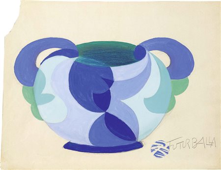 Giacomo Balla, Torino 1871 - Roma 1958, Portafiori - Progetto, 1925 ca.,...