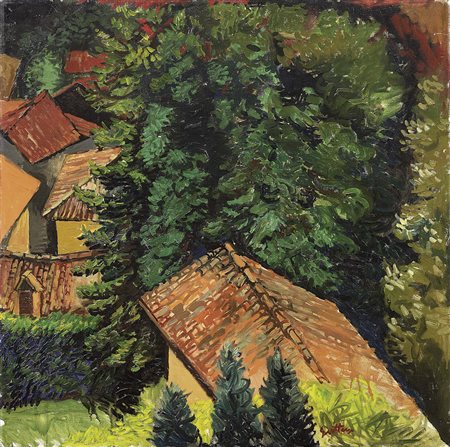 Renato Guttuso, Bagheria (Pa) 1912 - Roma 1987, Velate, 1963, Olio su tela,...