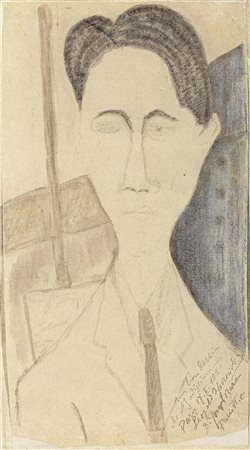 Amedeo Modigliani, Livorno 1884 - Parigi 1920, Jean Cocteau, 1918, Acquerello...