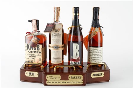 Jim Beam (Clermont, 1795 - ) 
Jim Beam Small Batch Bourbon Collection Anni 90
 4 BT 70 cl