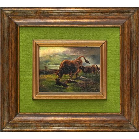 Scena campestre con bovini scozzezi, 1840