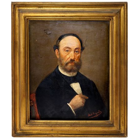 Angelo D'Agata (Sicilia  1842 - attivo fino al 1913)  - Ritratto di Don Nicola Ardizzone, poeta e politico catanese , February 24, 1944