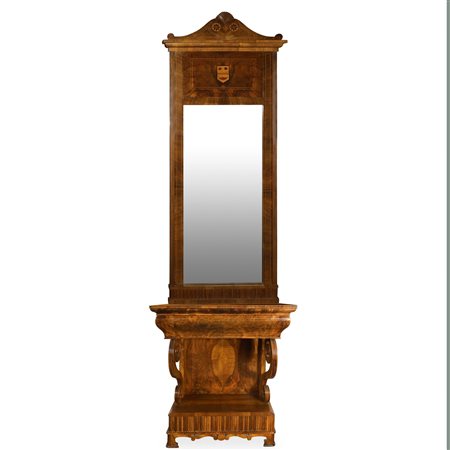 Consolle da ingresso con specchiera , Eclectic style, Fine 19° secolo