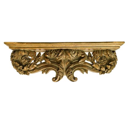Mensola in legno dorata