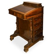 Piccola Scrivania Davenport in legno di noce, Fine 19° secolo