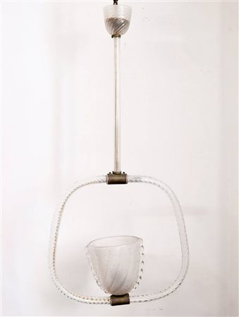 Barovier e Toso - Lampadario a sospensione Decò in vetro di Murano, 1950s