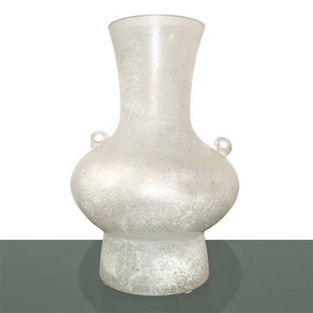 Seguso Murano (Murano, Venezia 1397)  - Vaso in vetro scavo manifattura Seguso