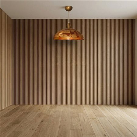 Lampadario a sospensione in metallo dorato