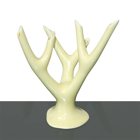Guido Andlovitz per Lavenia - Vaso smaltato giallo modello "Ramo", 1950s