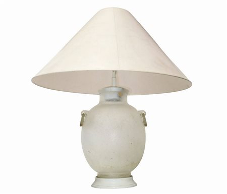 Lampada da tavolo in vetro scavo 