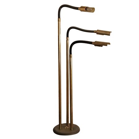 Lampada piantana vintage con tre steli, 1970
