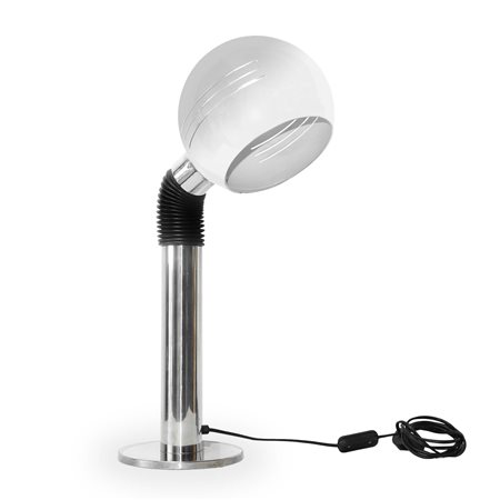 Targetti  Illuminazione - Lampada da tavolo in metallo argentato cromato Space Age, 1970s