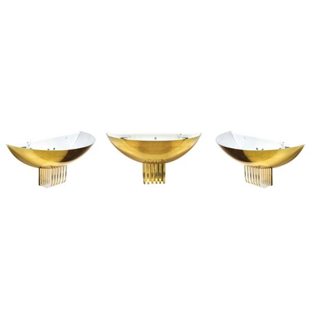 N°3 Appliques in metallo dorato