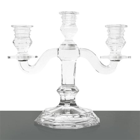 Baccarat France - Candeliere a tre luci in cristallo manifattura Baccarat modello Regence