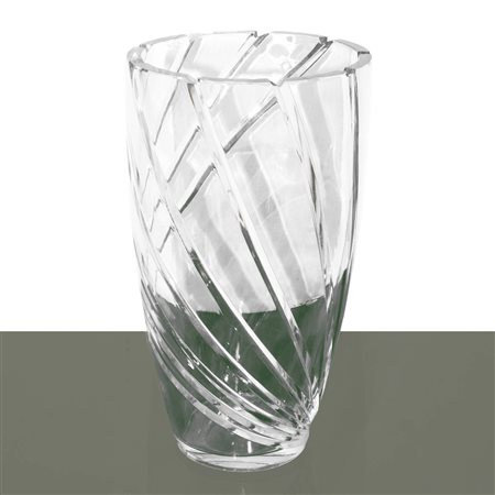 Vaso in cristallo molato e intagliato
