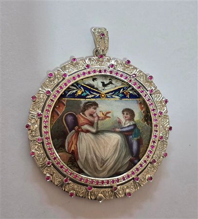 Ciondolo in oro e miniatura