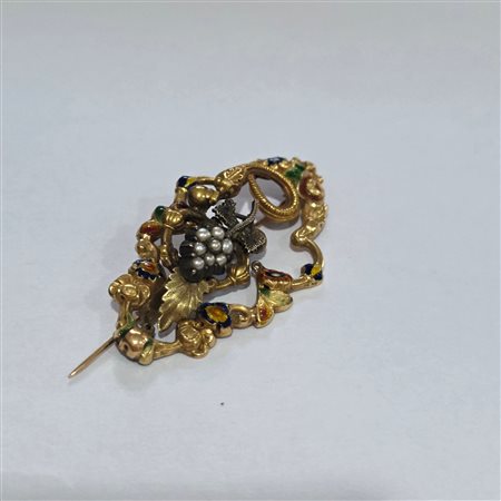 Spilla Borbonica in oro