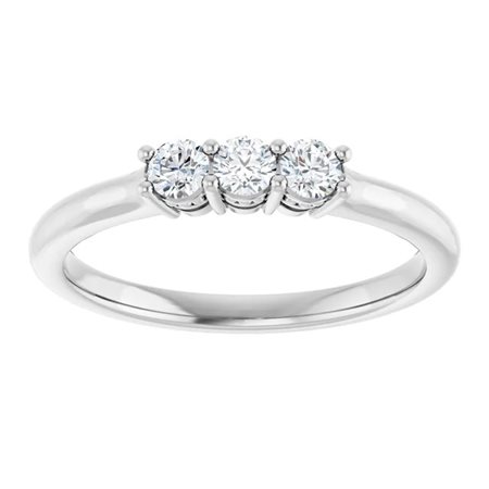 ANELLO TRILOGY IN ORO BIANCO 14K CON DIAMANTI LAB GROWN PER 0,3 D/IF - 123976 14K LAB