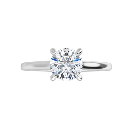 ANELLO SOLITARIO IN ORO BIANCO 14K CON DIAMANTE LAB GROWN DA 1 CT - 122969 - 14K LAB