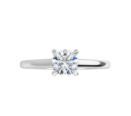 ANELLO SOLITARIO IN ORO BIANCO 18K CON DIAMANTE LAB GROWN DA 0,5 CT - 122969 - 18K LAB