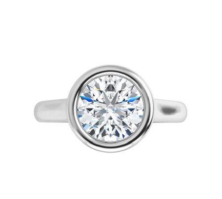 ANELLO SOLITARIO IN ORO BIANCO 18K CON DIAMANTE LAB GROWN DA 1,5 CT - 122939 - 18K LAB