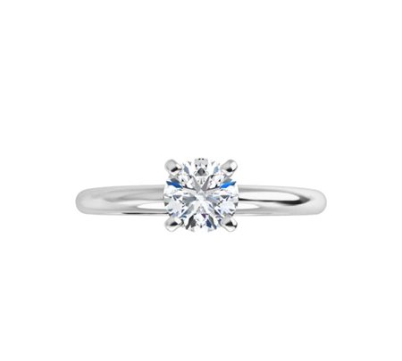 ANELLO SOLITARIO IN ORO BIANCO 14K CON DIAMANTE LAB GROWN DA 0,5 CT - 123213 - 14K LAB