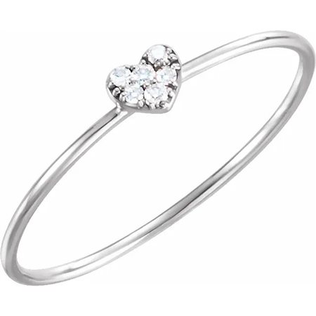 ANELLO IN ORO BIANCO 14K CON DIAMANTI NAURALI 0.03 CT – 651921 14K NAT