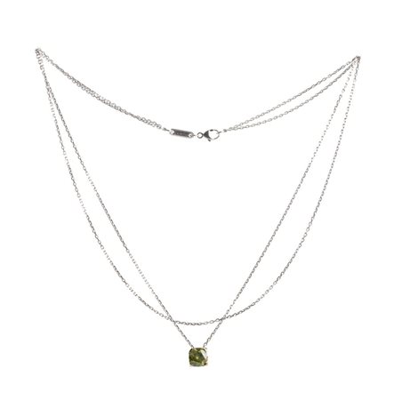 CHOPARD Girocollo con pendente in oro e diamante colore fantasia Sottile...
