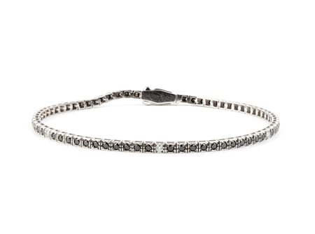RECARLO Bracciale tennis in oro con diamanti In oro bianco 18k, incastonato...