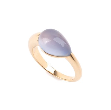 MATTIOLI Anello in oro con calcedonio in oro rosa 18k, incastonato con...
