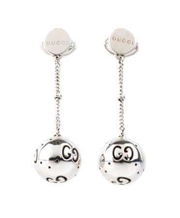 GUCCI Paio di orecchini pendenti in oro In oro bianco 18k, ciascuno con...
