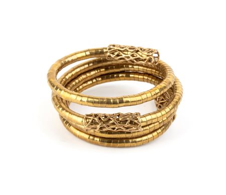 ISABELLA ASTENGO Bracciale dorato modello serpente bracciale dorato modello...