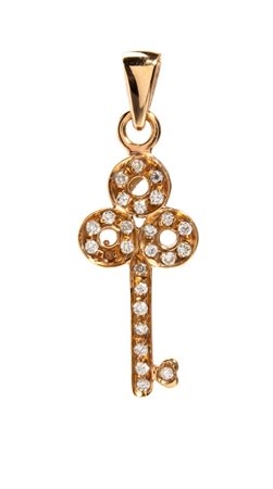 Pendente in oro e diamanti in oro giallo 18k, raffigurante la sagoma di una...