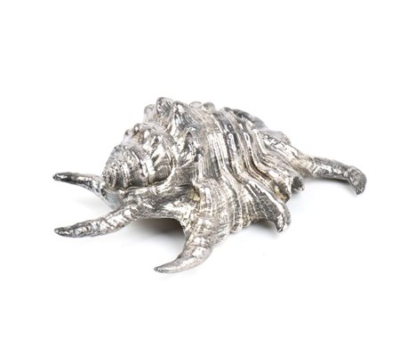 FEDERICO BUCCELLATI Conchiglia marina montata in argento Italia, XX secolo...