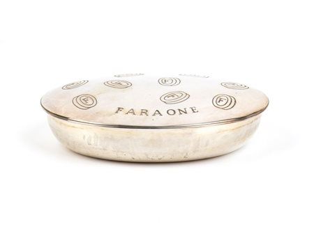 FARAONE Scatola italiana n argento seconda metà del XX secolo Altezza x...