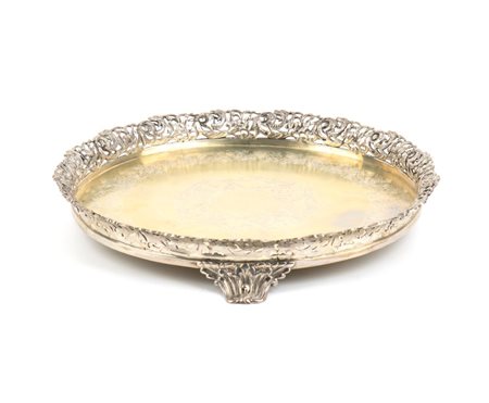 Salver portoghese in argento Oporto, dopo il 1938 Altezza x larghezza: 47 x...
