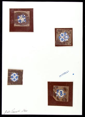 GIULIO ZANCOLLA Progetto per spille floreali Anni '40 disegni di quattro...