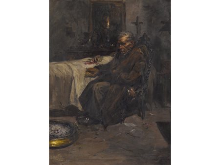 Raffaele Tafuri (Salerno 1857–Venezia 1929) L''ultimo saluto Olio su tela...